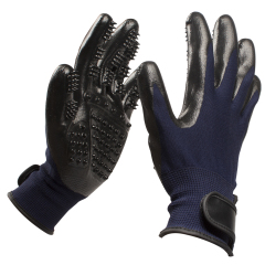 new rubber breathable blue dog pet grooming glove