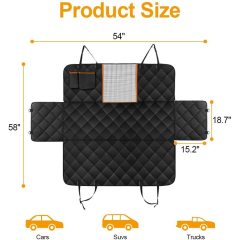 Manufacturer wholesale oxford waterproof foldable carrier black dog car seat cover