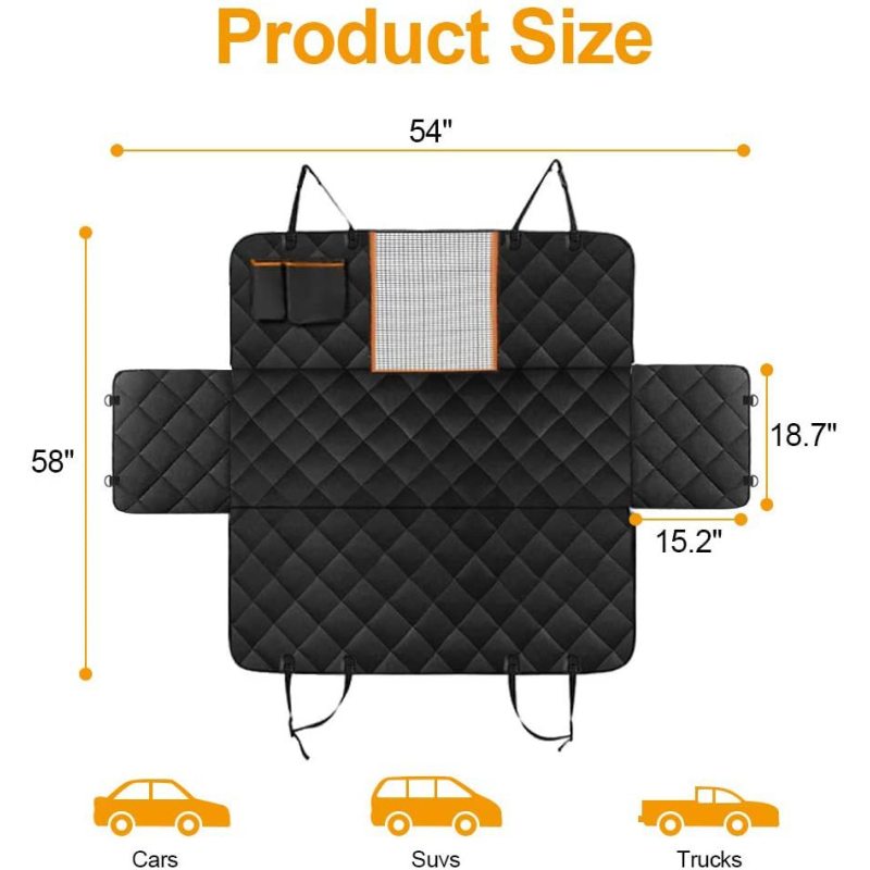 Manufacturer wholesale oxford waterproof foldable carrier black dog car seat cover