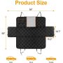 Manufacturer wholesale oxford waterproof foldable carrier black dog car seat cover