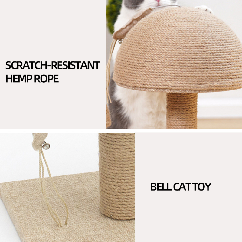 Manufacturer Wholesale Mushroom Design Sisal Ball Cat Scratcher