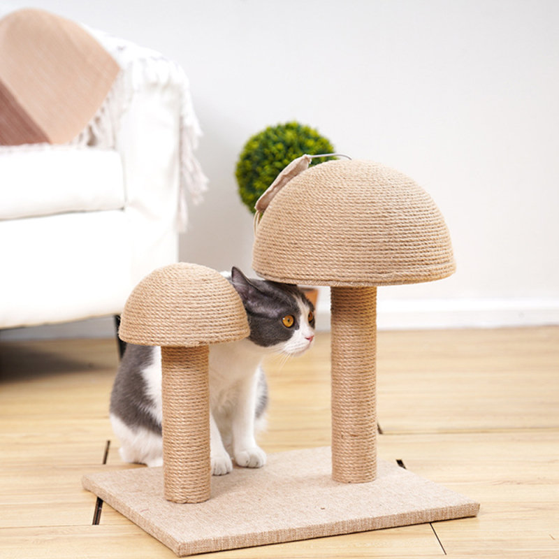 Manufacturer Wholesale Mushroom Design Sisal Ball Cat Scratcher