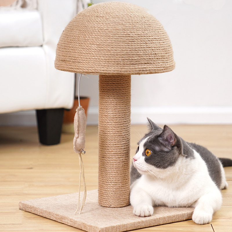 Manufacturer Wholesale Mushroom Design Sisal Ball Cat Scratcher