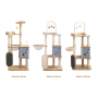 Manufacturer Wholesale Wood Cat Tree with Scratcher Mat
