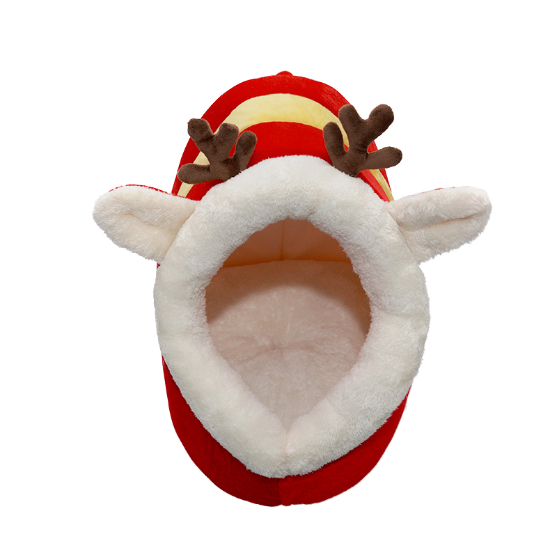 Manufacturer wholesale christmas red cat bed elk antlers design