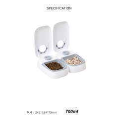 Manufacturer wholesale smart time control automatic pet dog two feeder bowls
