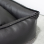 Wholesale manufacturer luxury black soft pet dog bed PU leather