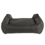 Wholesale manufacturer luxury black soft pet dog bed PU leather