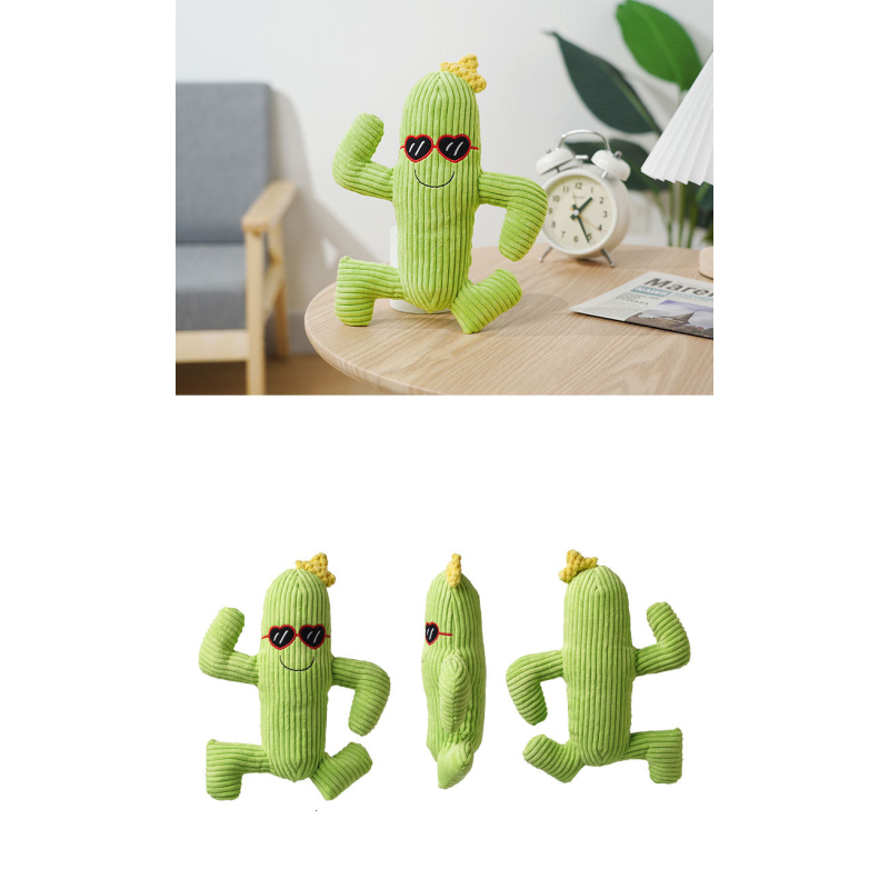 Manufacturer wholesale cute cucumber design bite resistant dog plush chew toy