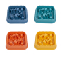 Manufacturer wholesale orange blue green yellow slow feeder dog bowl fish bone design