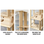 Manufacturer Wholesale Pet Product Supplier Wooden Sisal Large Cat Trees Scratcher