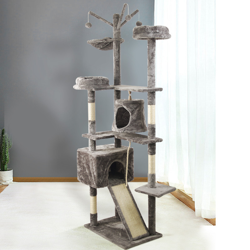 Manufacturer Wholesale Sisal Short Plush Tower Cat Condo