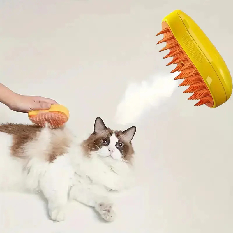 Manufacturer wholesale mango design dog cat brush with spray