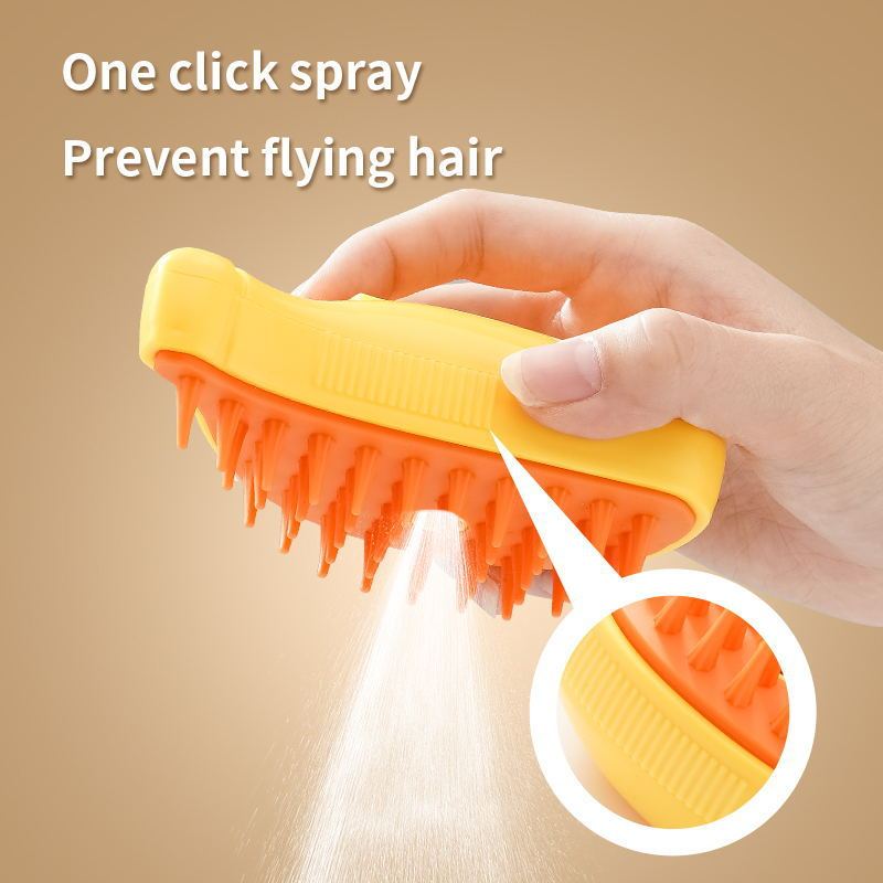 Manufacturer wholesale mango design dog cat brush with spray