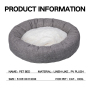 Manufacturer Wholesale Custom Logo Pet Product Cat Dog Bed Round