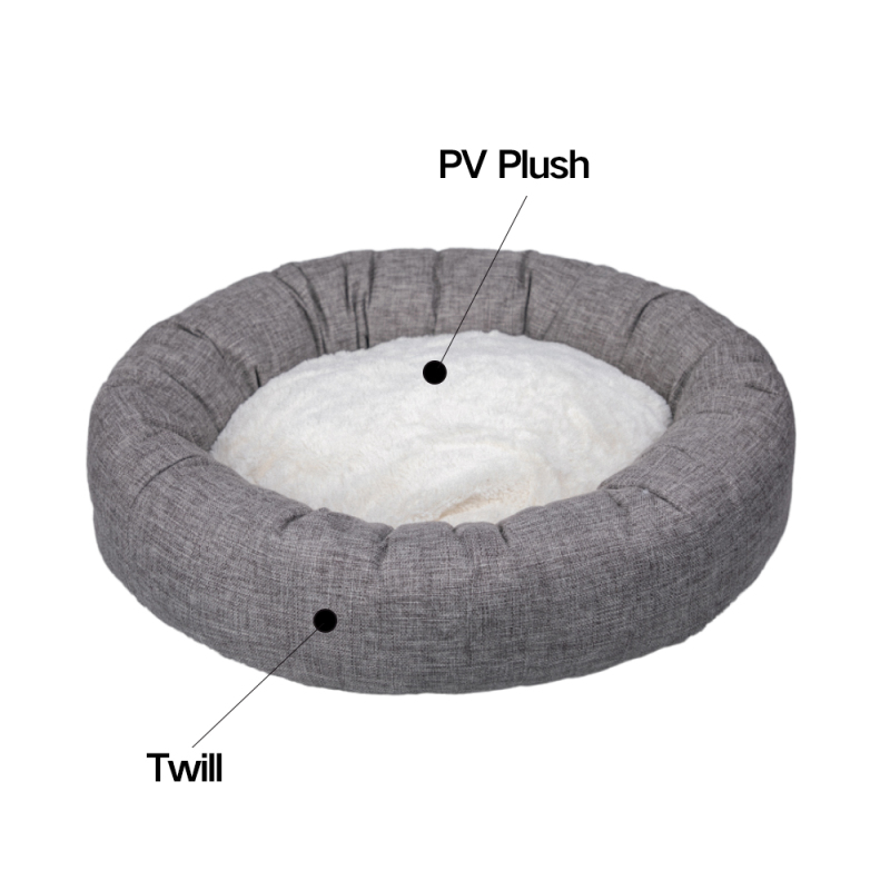 Manufacturer Wholesale Custom Logo Pet Product Cat Dog Bed Round