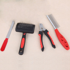 wholesale manufacturer red dog comb brush nail clippers set