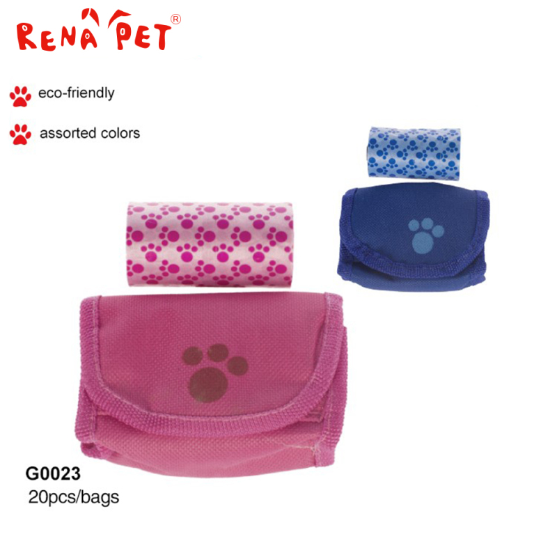 New Designed biodegradable PE dog poop pet waste bag with bag