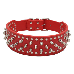 wholesale manufacturer leather custom pet dog spike collar