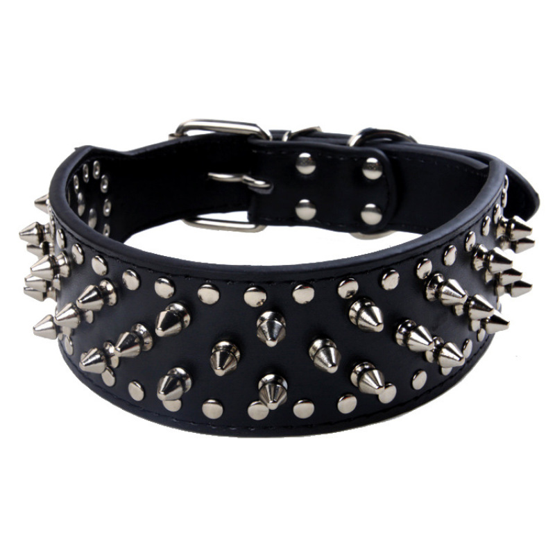 wholesale manufacturer leather custom pet dog spike collar