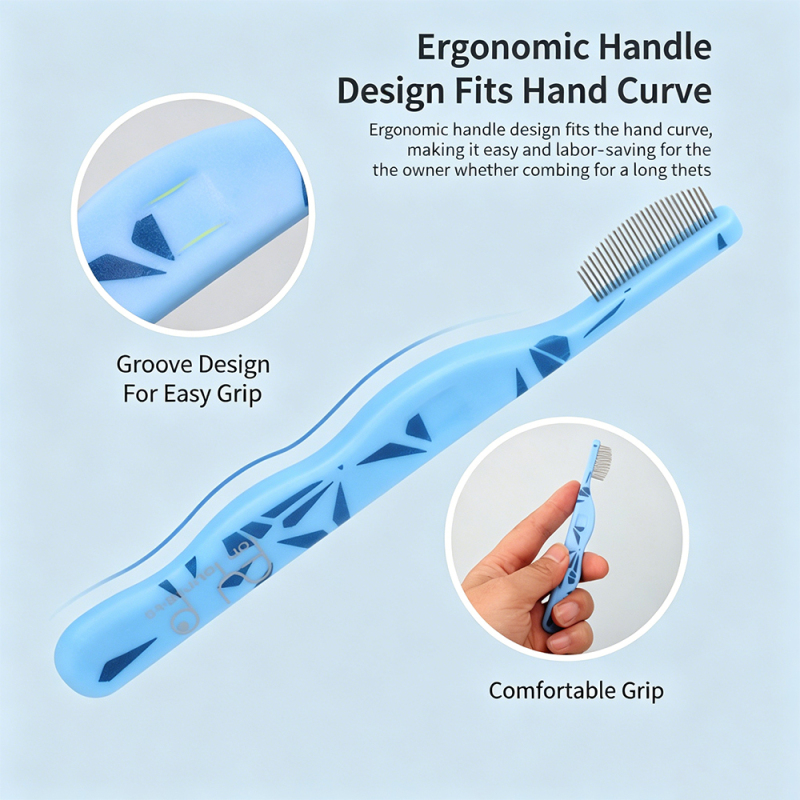 Wholesale Custom Logo Plastic Short Needle Cat Dog Comb for Face Hair