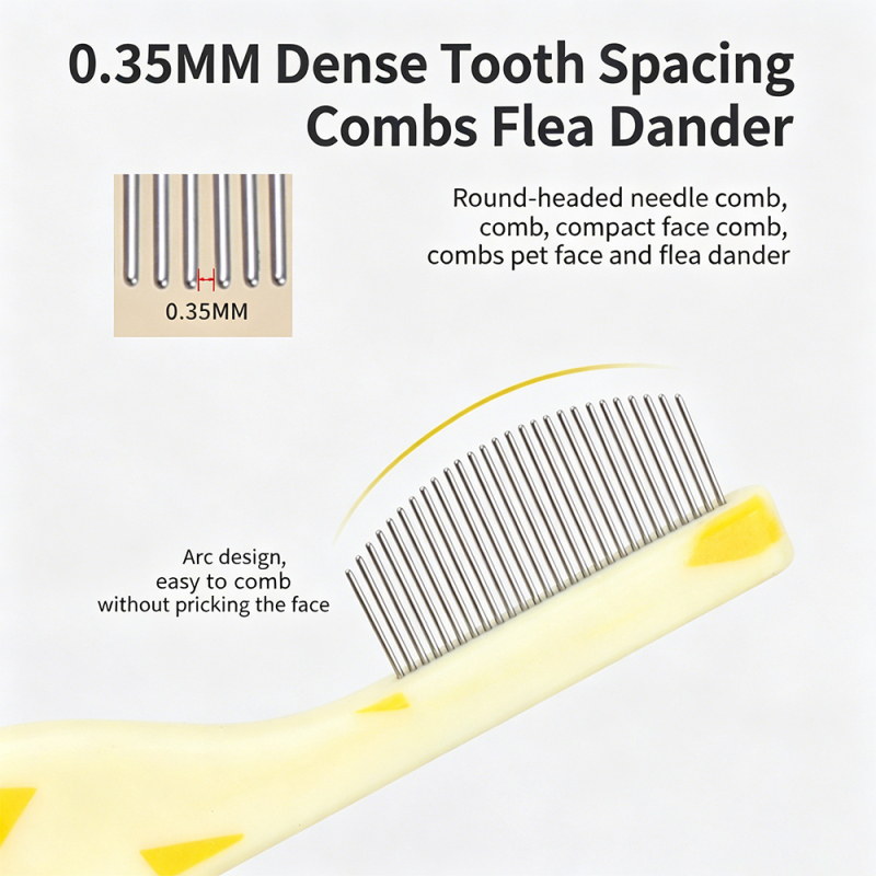 Wholesale Custom Logo Plastic Short Needle Cat Dog Comb for Face Hair