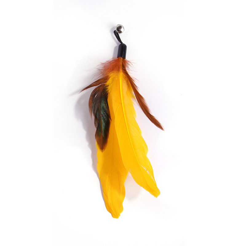 Manufacturer wholesale 11 pcs feather replaceable cat teaser toys set