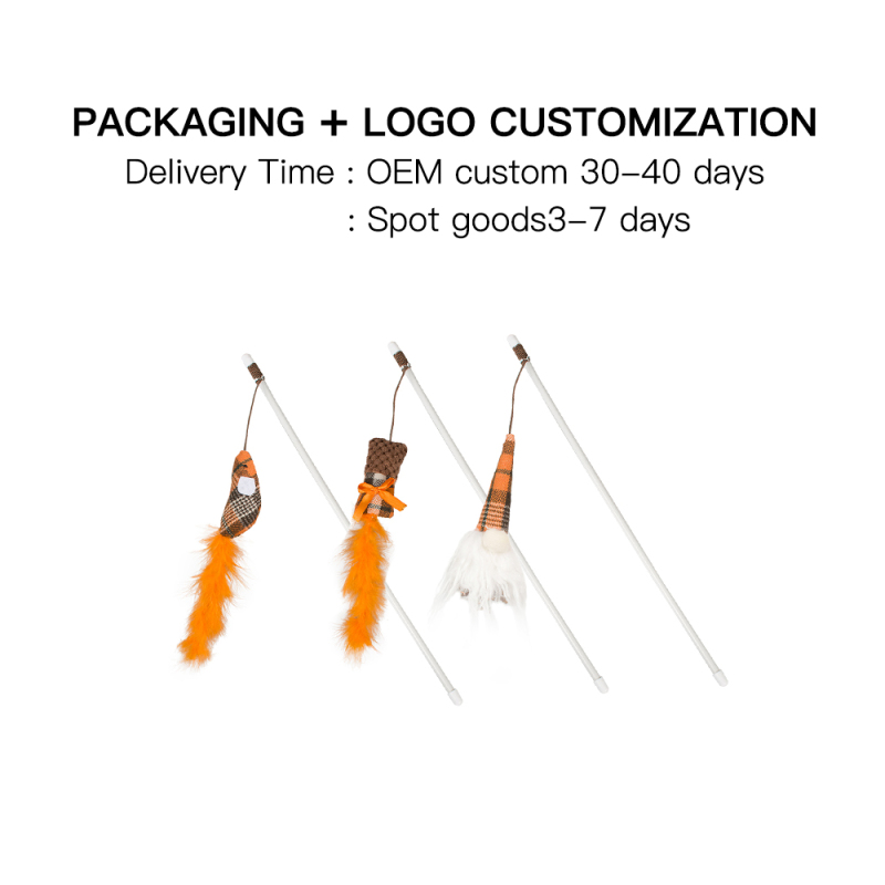 Manufacturer Wholesale Autumn Design Teaser Cat Wand Toys