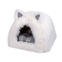 Manufacturer wholesale cute design warm dog cat plush bed with ears
