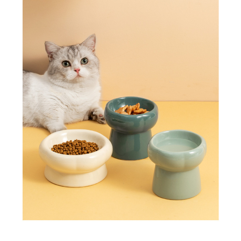 Manufacturer wholesale green white ceramic cat petal bowl