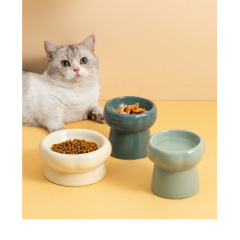 Manufacturer wholesale green white ceramic cat petal bowl