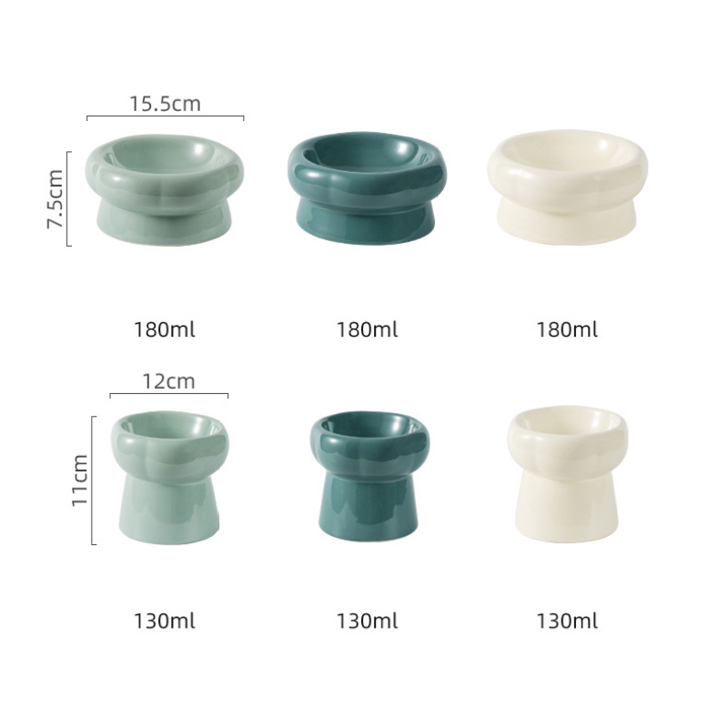 Manufacturer wholesale green white ceramic cat petal bowl