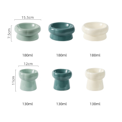 Manufacturer wholesale green white ceramic cat petal bowl
