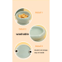 Manufacturer wholesale green white ceramic cat petal bowl