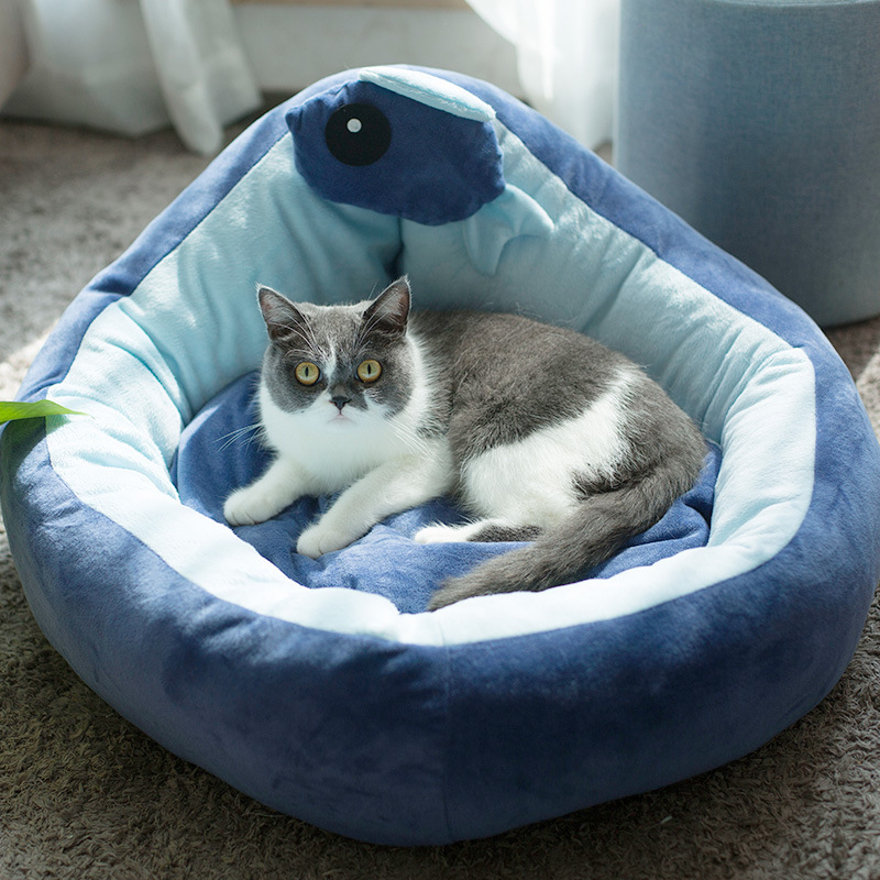 Manufacturer wholesale frog avocado short plush small dog cat bed cute design