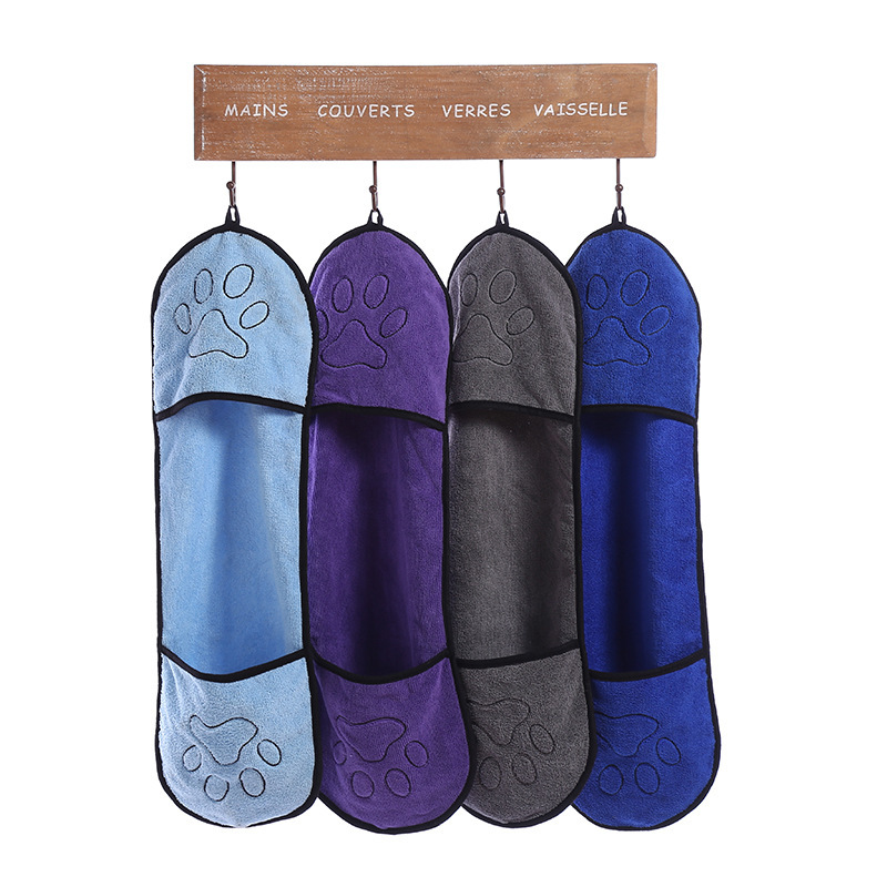 Manufacturer wholesale double-sided absorbent grooming pet dog dryer towel for bathing use