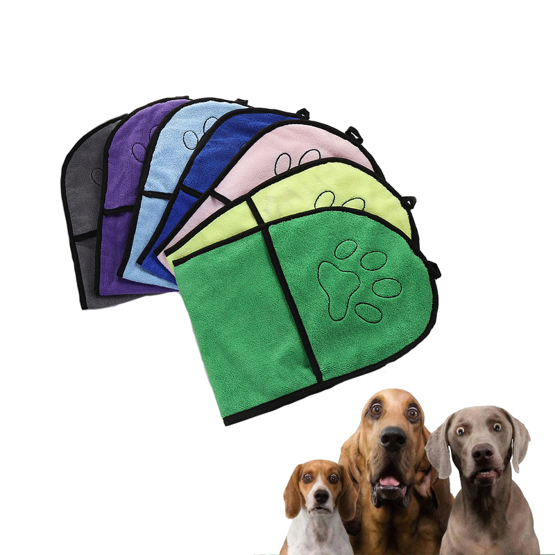 Manufacturer wholesale double-sided absorbent grooming pet dog dryer towel for bathing use