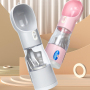 Manufacturer wholesale 4 in 1 portable dog water bottle with food storage poop bag scoop