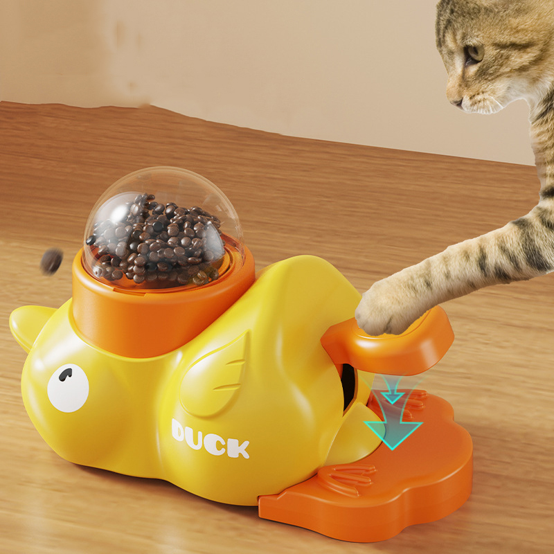 Wholesale Plastic Duck Design Washable Food Feeder Cat Dog Puzzle Toy