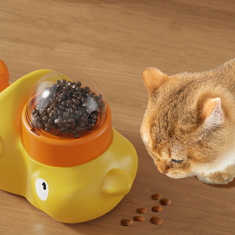 Wholesale Plastic Duck Design Washable Food Feeder Cat Dog Puzzle Toy
