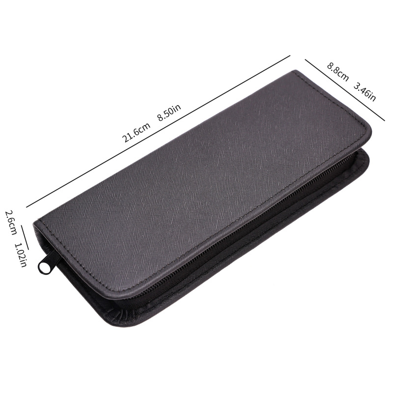 Wholesale Black Leather Cat Dog Pet Grooming Tool Set Bag