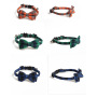 Manufacturer wholesale multi-colors plaid design cat collar with bowknot bell