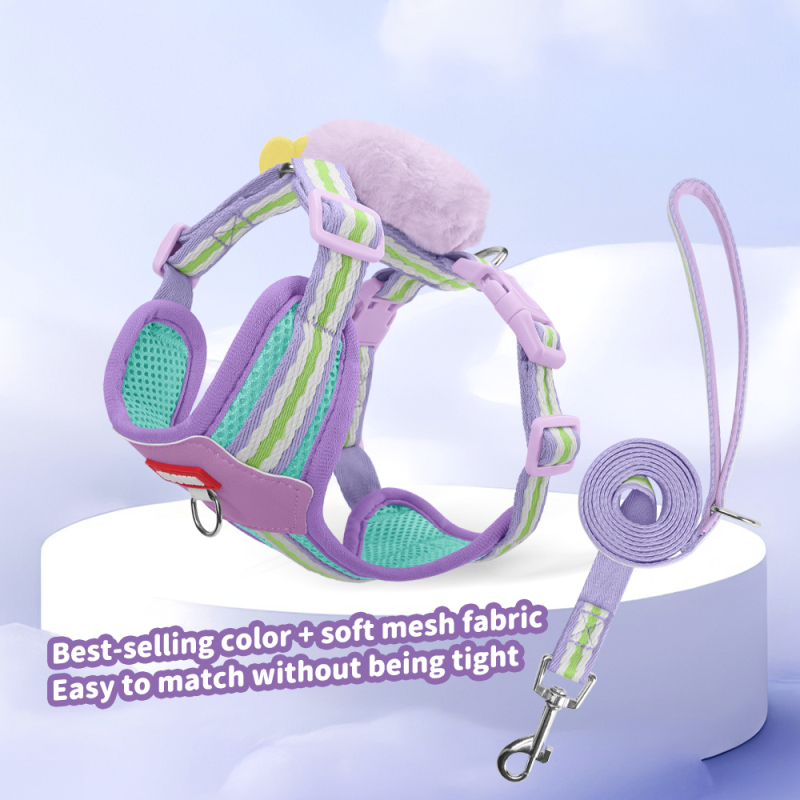 Wholesale Multi-colors Breathable Custom Logo Dog Harness Set