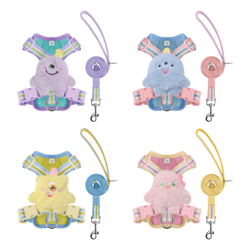Wholesale Multi-colors Breathable Custom Logo Dog Harness Set