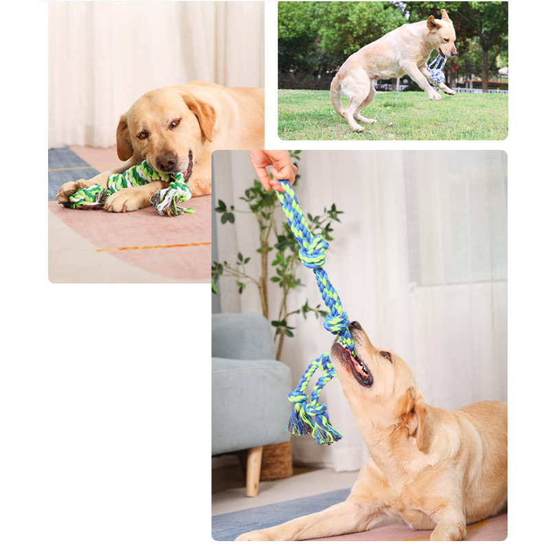 Wholesale Chew Bite Resistant Interwoven Cotton Pet Dog Rope Toys