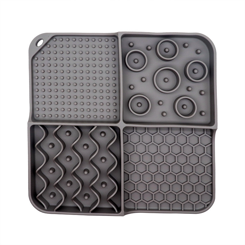Wholesale Four Grids Silicone Slow Feeder Dog Lick Mat