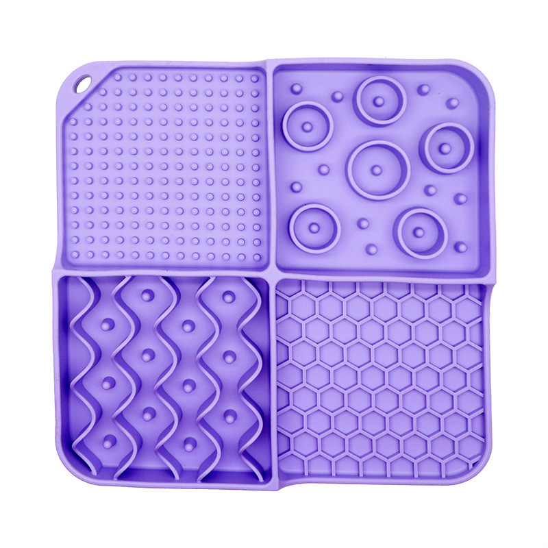 Wholesale Four Grids Silicone Slow Feeder Dog Lick Mat