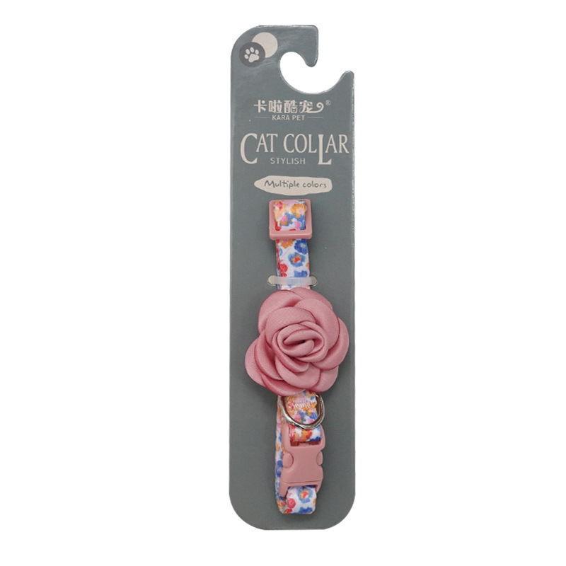 Wholesale Custom Logo Adjustable Flower Cat Collar