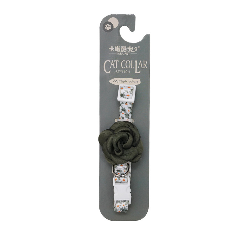 Wholesale Custom Logo Adjustable Flower Cat Collar