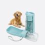 Manufacturer wholesale blue pink white foldable dog water bottle with filter portable